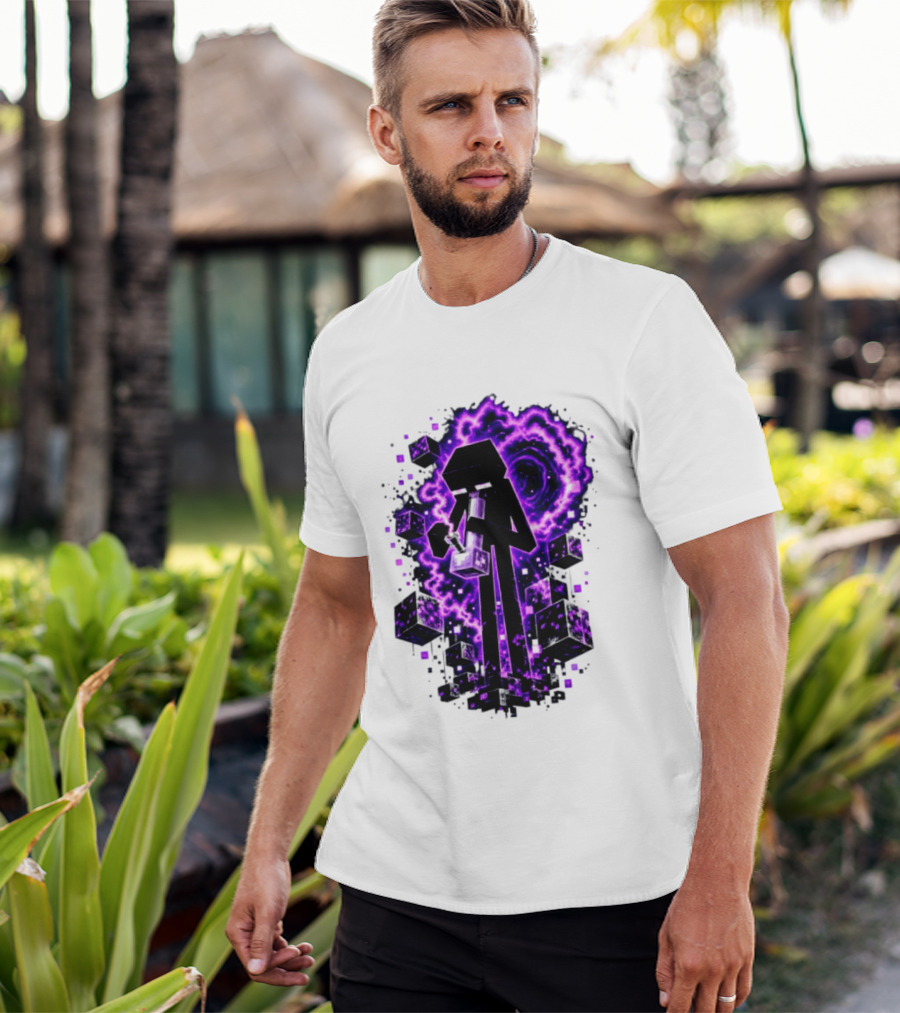Enderman Purple Vortex Bong Villain Gaming T-Shirt