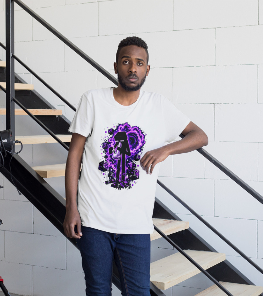 Enderman Purple Vortex Bong Villain Gaming T-Shirt