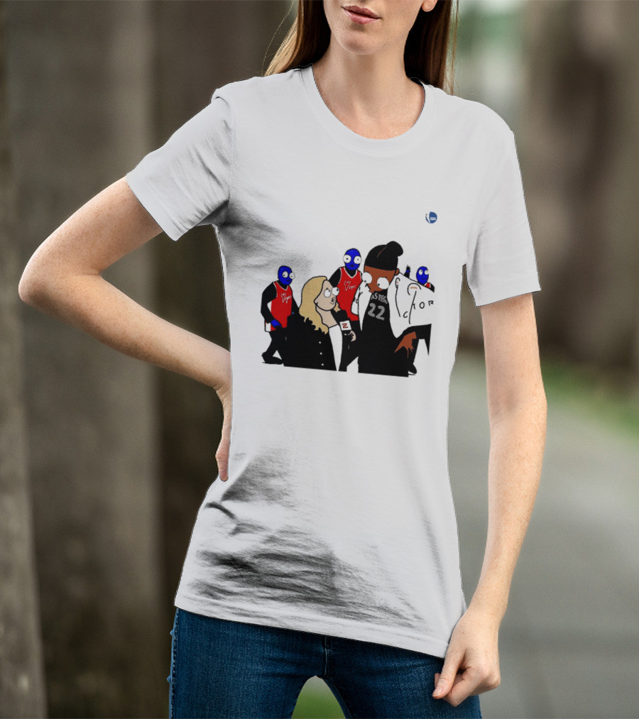 WNBA Las Vegas Aces A'ja Wilson Interview Cartoon 22 T-Shirt