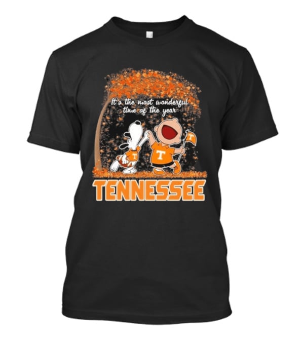 Tennessee Volunteers Snoopy Charlie Brown It's The Most Wonderful Time Of The Year T-Shirt