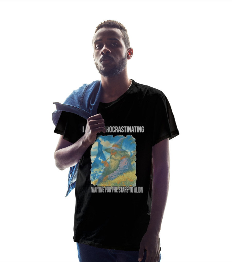 I Am Not Procrastinating Wizard Waiting For The Stars To Align T-Shirt