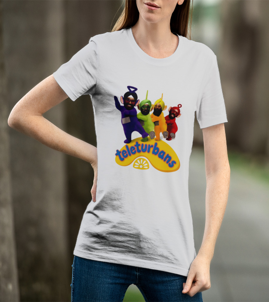 Teleturbans Teletubbies Sikh Turban Characters T-Shirt