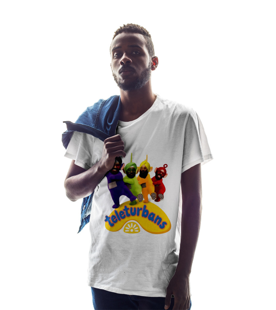 Teleturbans Teletubbies Sikh Turban Characters T-Shirt
