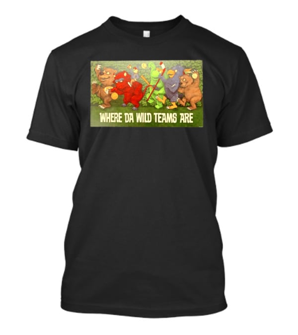 Where Da Wild Teams Are Cincinnati Reds Honore Milwaukee Mashup T-Shirt