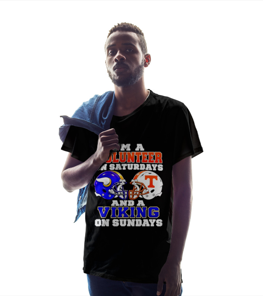 I'm A Volunteer On Saturdays And A Viking On Sundays Helmet Football T-Shirt