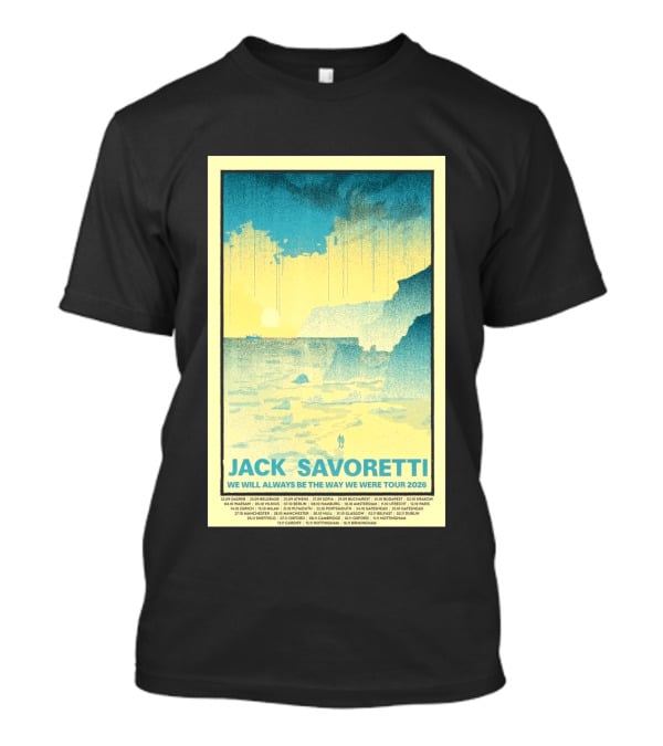 Jack Savoretti We Will Always Be The Way We Were Tour 2026 Bucharest Vintage Style Ocean Scene T-Shirt