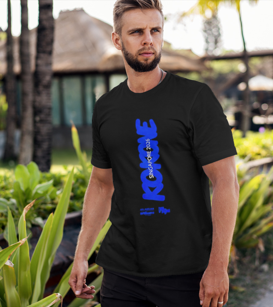 Kokone Singapore 2026 Atlassian Williams Blue Vertical T-Shirt