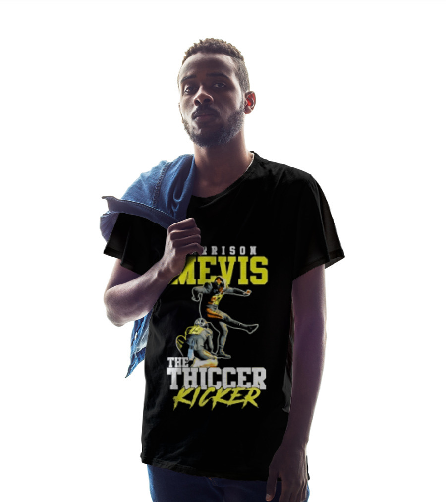 Harrison Mevis The Thiccer Kicker Football Player 92 T-Shirt