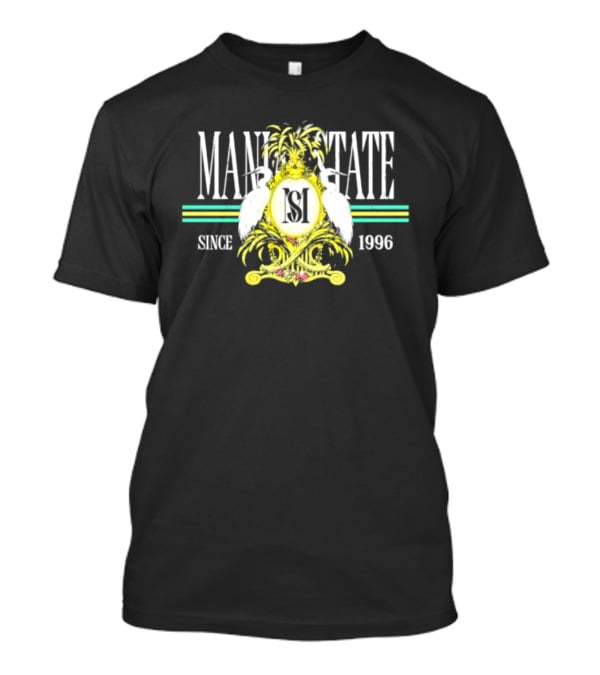 Mania State Since 1996 Egret Palm Tree Regal Crest T-Shirt