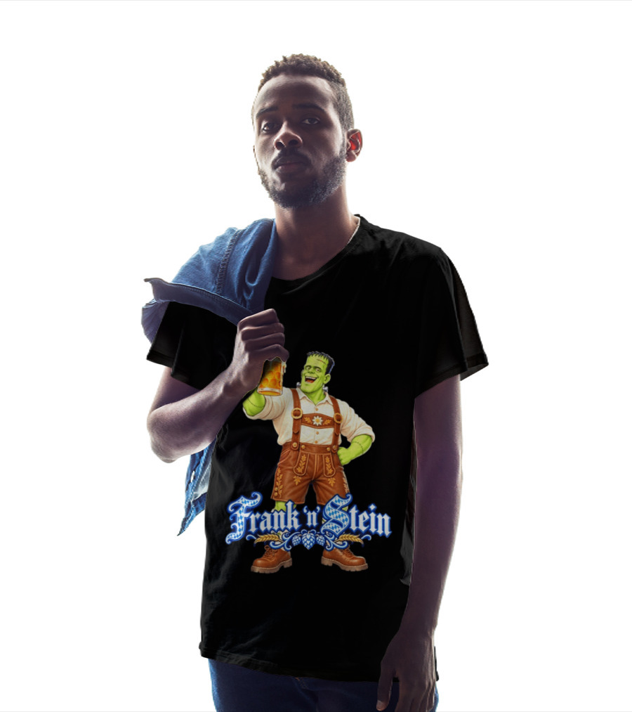 Frank 'n Stein Frankenstein Oktoberfest Beer Lover Lederhosen Brew Cheers T-Shirt
