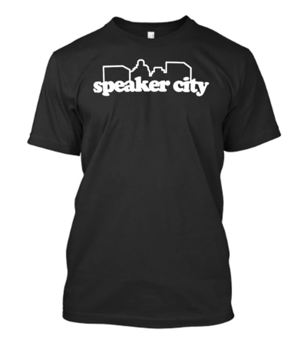 Speaker City Audio Sound Music Speaker Logo Cityscape T-Shirt
