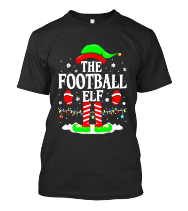 The Football Elf Christmas Holiday Festive Sports Magic T-Shirt