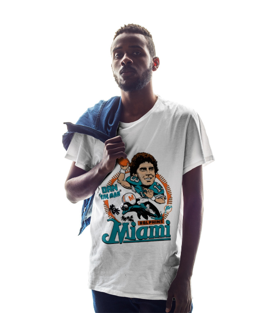 Dan Marino Miami Dolphins Dan The Man Caricature Football Miami T-Shirt