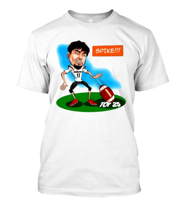 Drew Mestemaker Oklahoma State Football Spike Top 25 Player Caricature T-Shirt