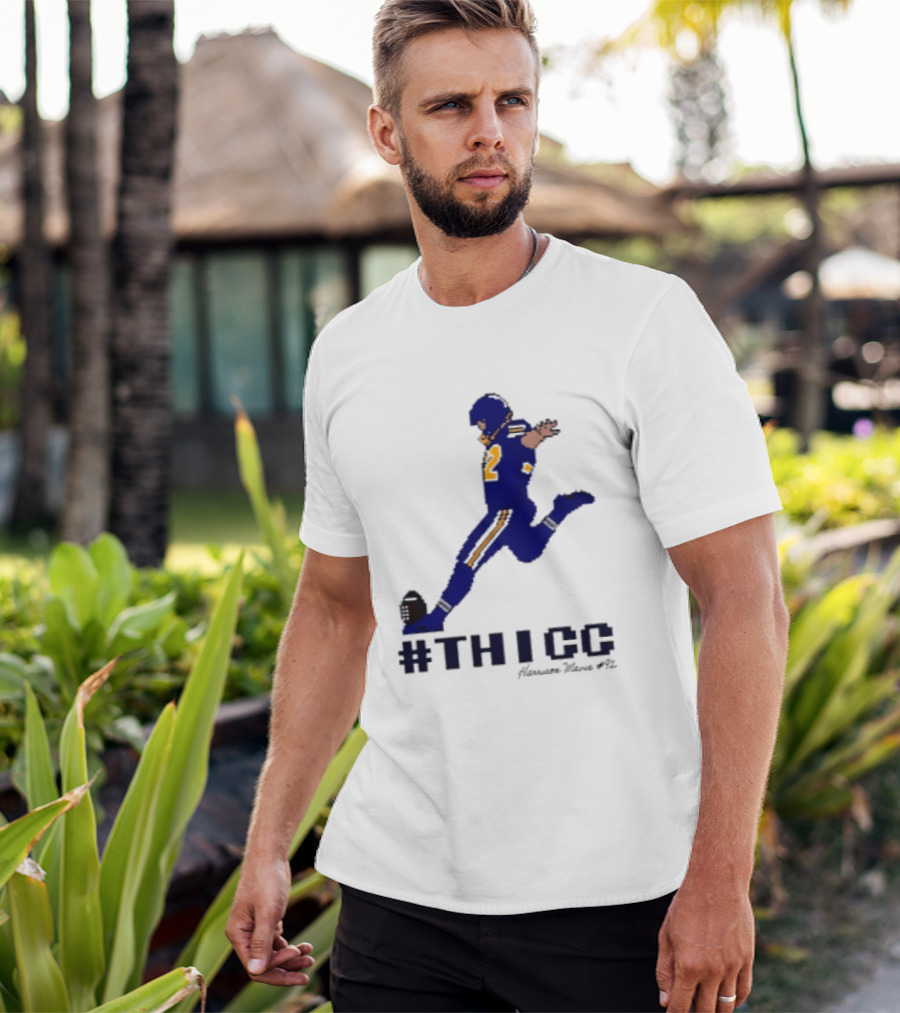 Harrison Mevis 92 Los Angeles Rams Thicc Kicker Football Pixel T-Shirt