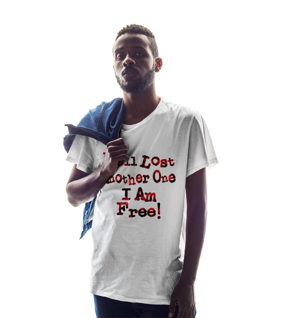 Hell Lost Another One I Am Free Statement Red Textured T-Shirt