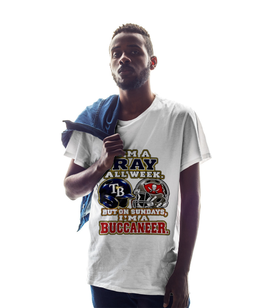 I'm A Ray All Week But On Sundays I'm A Buccaneer TB Helmet T-Shirt