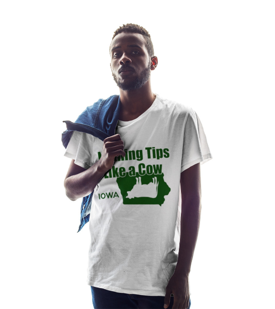 Nothing Tips Like A Cow Iowa Map T-Shirt