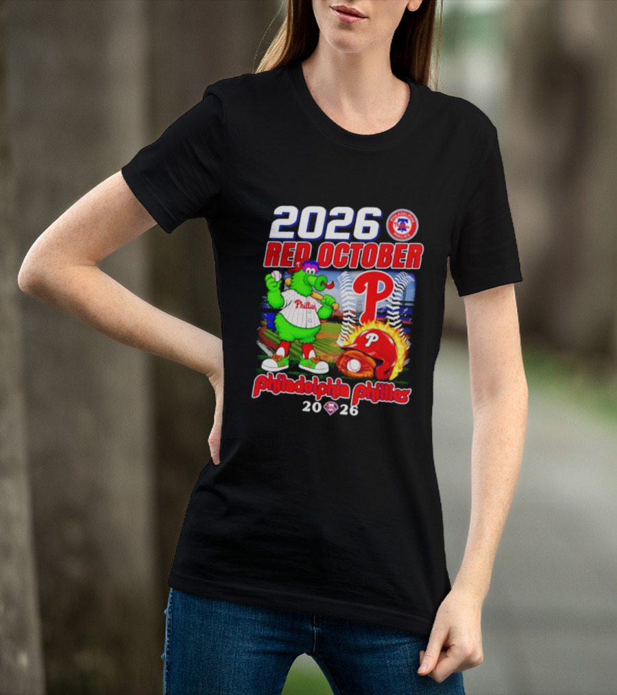 2026 Red October Philadelphia Phillies Phanatic P Phillies Baseball T-Shirt