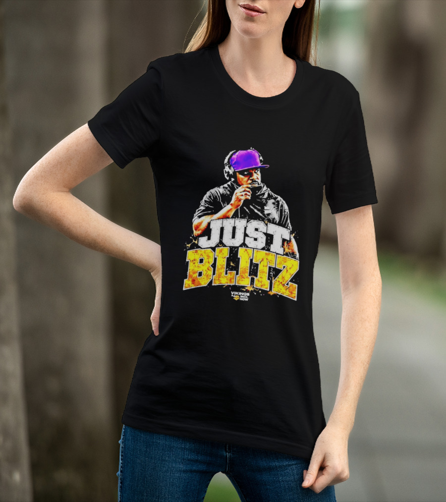 Just Blitz Football Coach Vikings Skol Now T-Shirt
