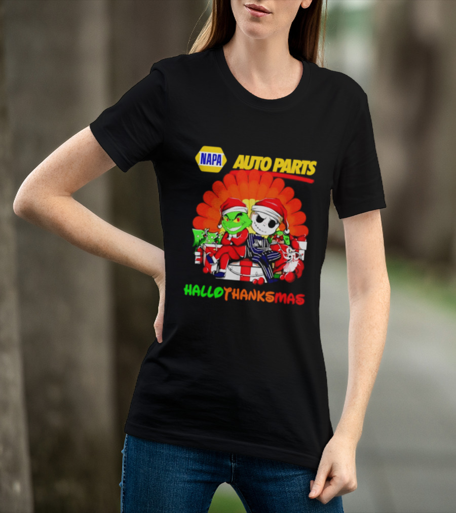 Napa Auto Parts Grinch Jack Skellington Hallothanksmas 2026 T-Shirt