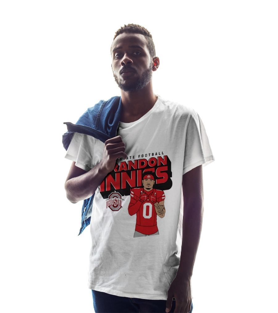 Ohio State Football Brandon Inniss Number 0 Ohio State T-Shirt