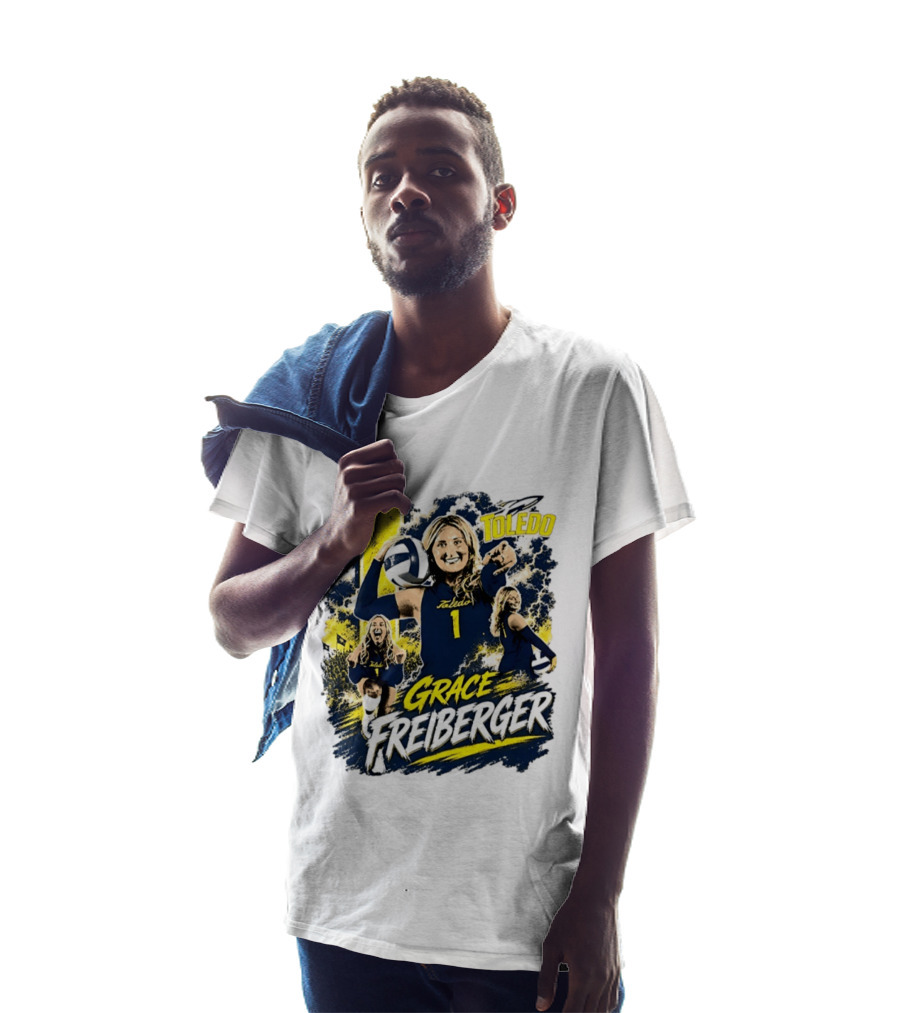 Grace Freiberger Toledo Rockets Volleyball NCAA Number 1 T-Shirt