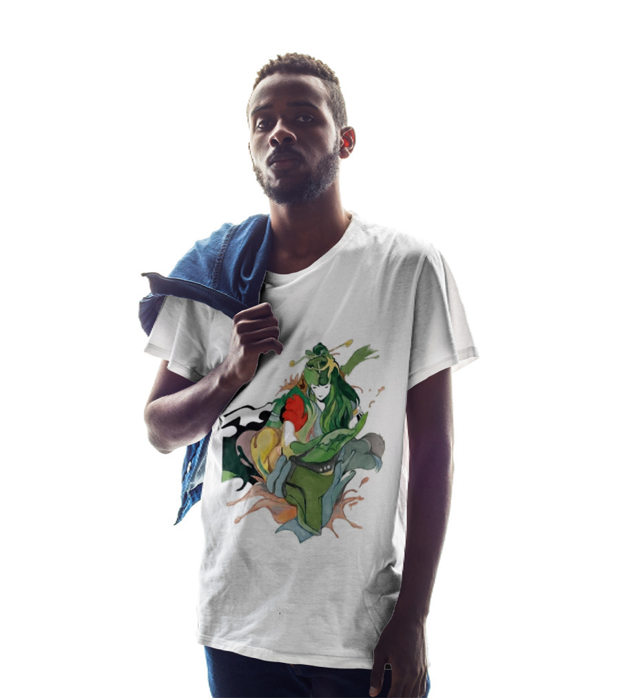 Hand Painted Nujabes Abstract Art Colorful Brushstrokes T-Shirt
