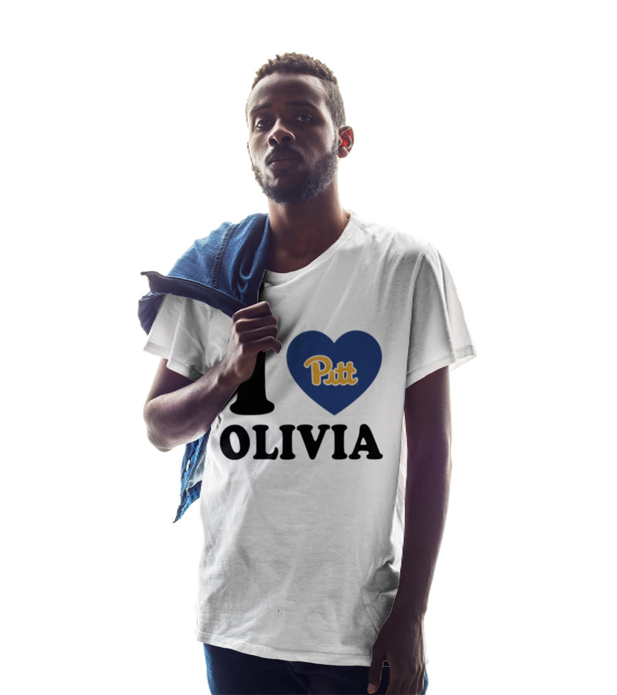I Love Olivia Pitt Panthers Heart Logo Pittsburgh T-Shirt