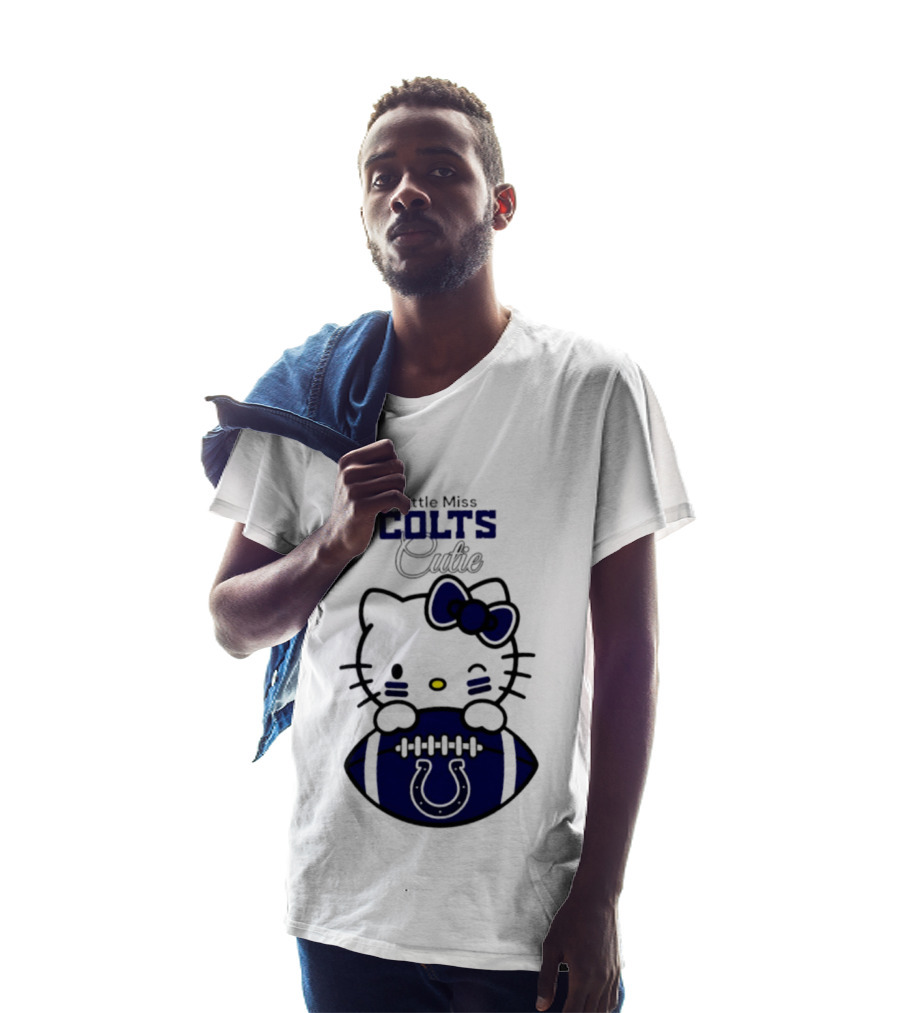 Indianapolis Colts X Hello Kitty Little Miss Colts Cutie Football 2026 Season T-Shirt
