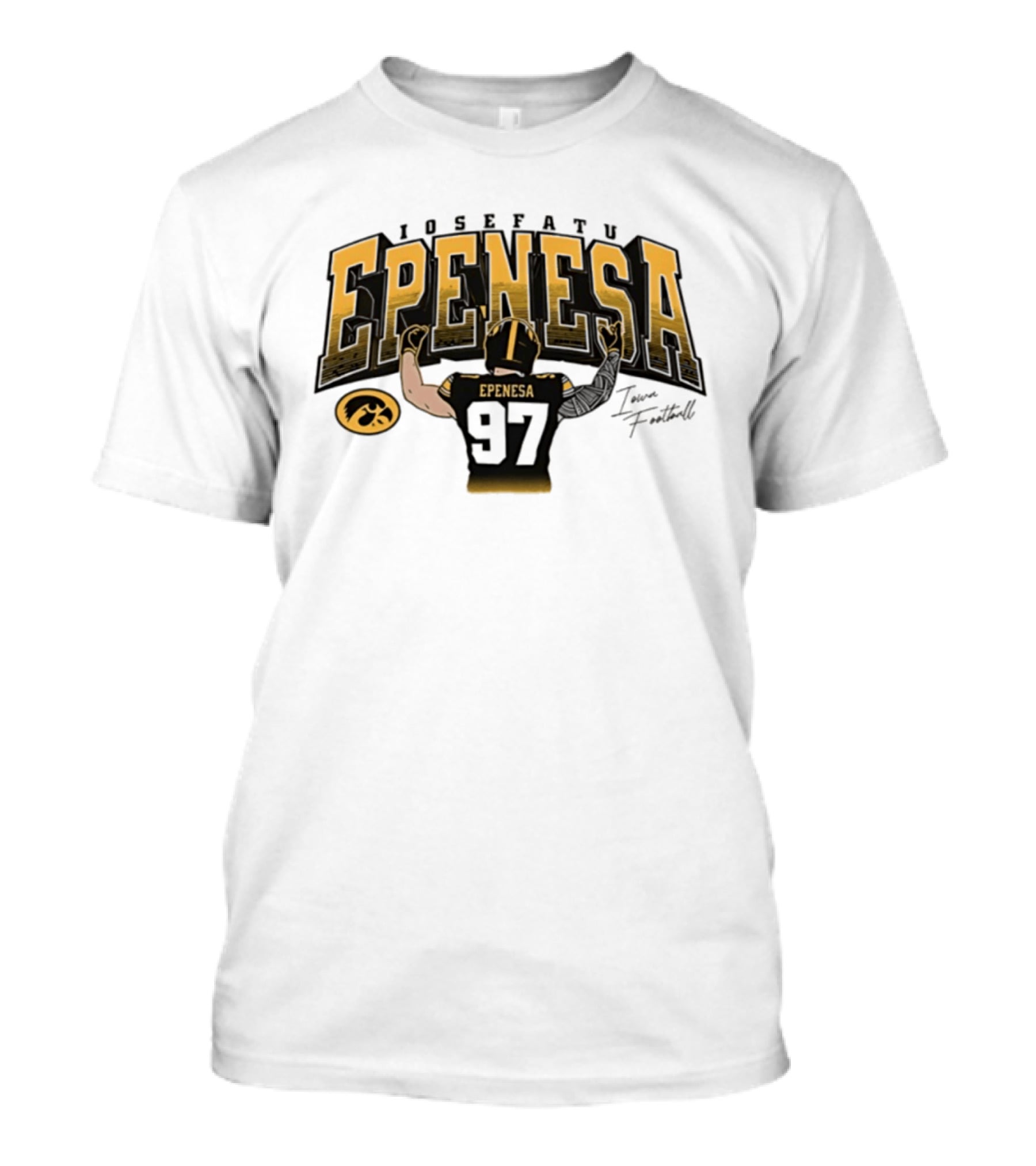 Iosefatu Epenesa Iowa Hawkeyes 97 Fan Football T-Shirt