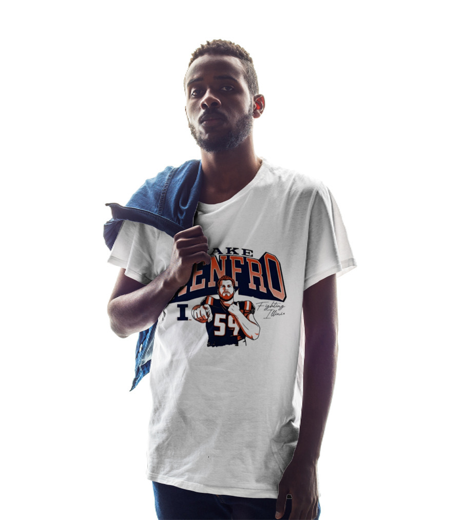 Jake Renfro Illinois Fighting Illini Football 54 T-Shirt