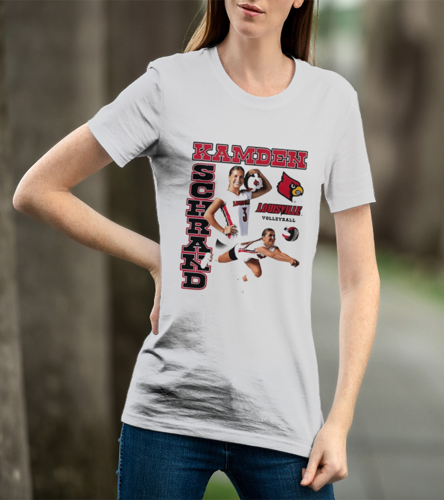 Kamden Schrand Louisville Cardinals Volleyball NCAA Sports Team Player Action T-Shirt