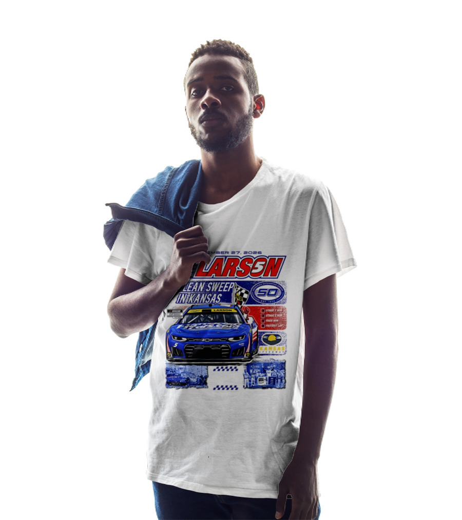 Kyle Larson A Clean Sweep In Kansas September 17 2026 T-Shirt