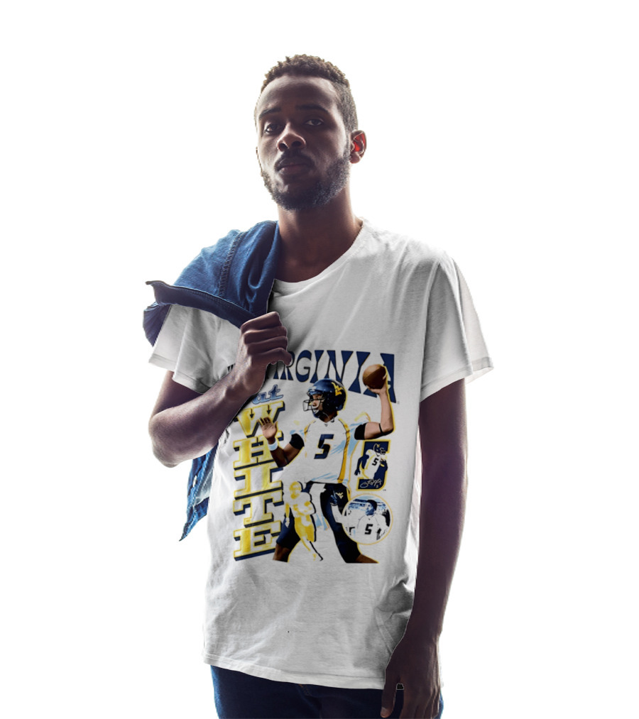 West Virginia Pat White NCAA Football Player Number 5 T-Shirt