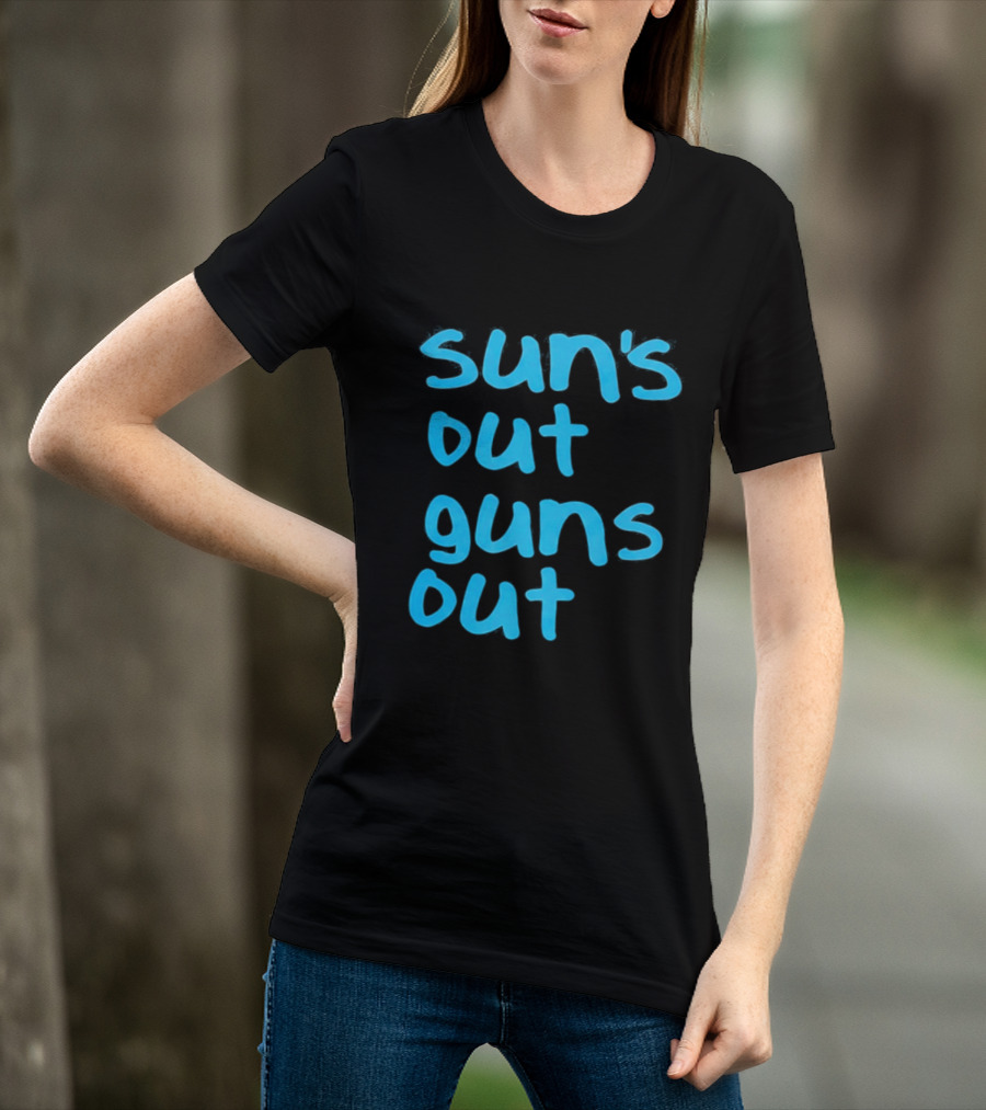 Sun's Out Guns Out Channing Tatum Blue T-Shirt