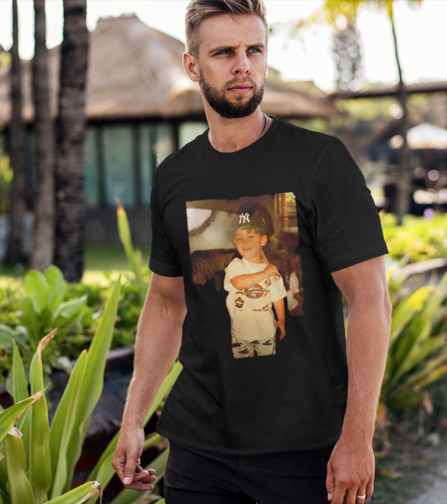 Cody Bellinger Young Yankee Fan Childhood Photo New York Yankees Cap T-Shirt