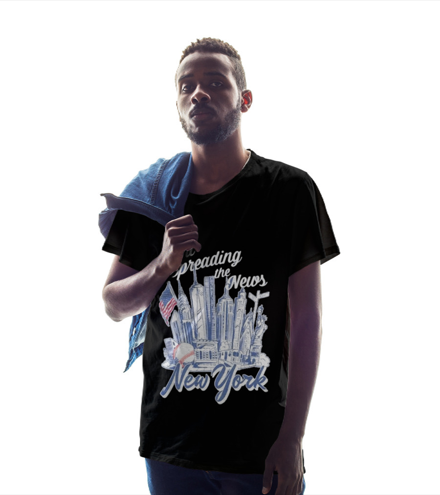 New York Start Spreading The News Skyline Baseball T-Shirt