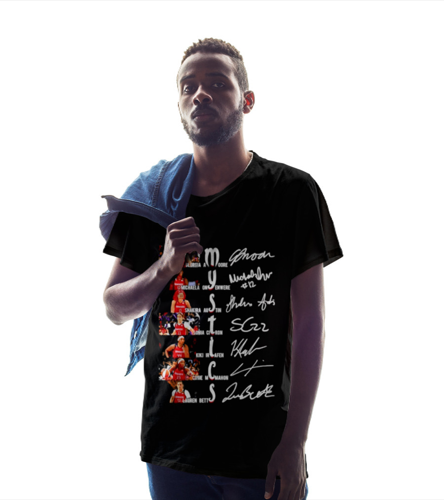 Washington Mystics Amoore Onyenwere Austin Citron Irjafen Mcmahon Betts Signatures Basketball Team Players T-Shirt