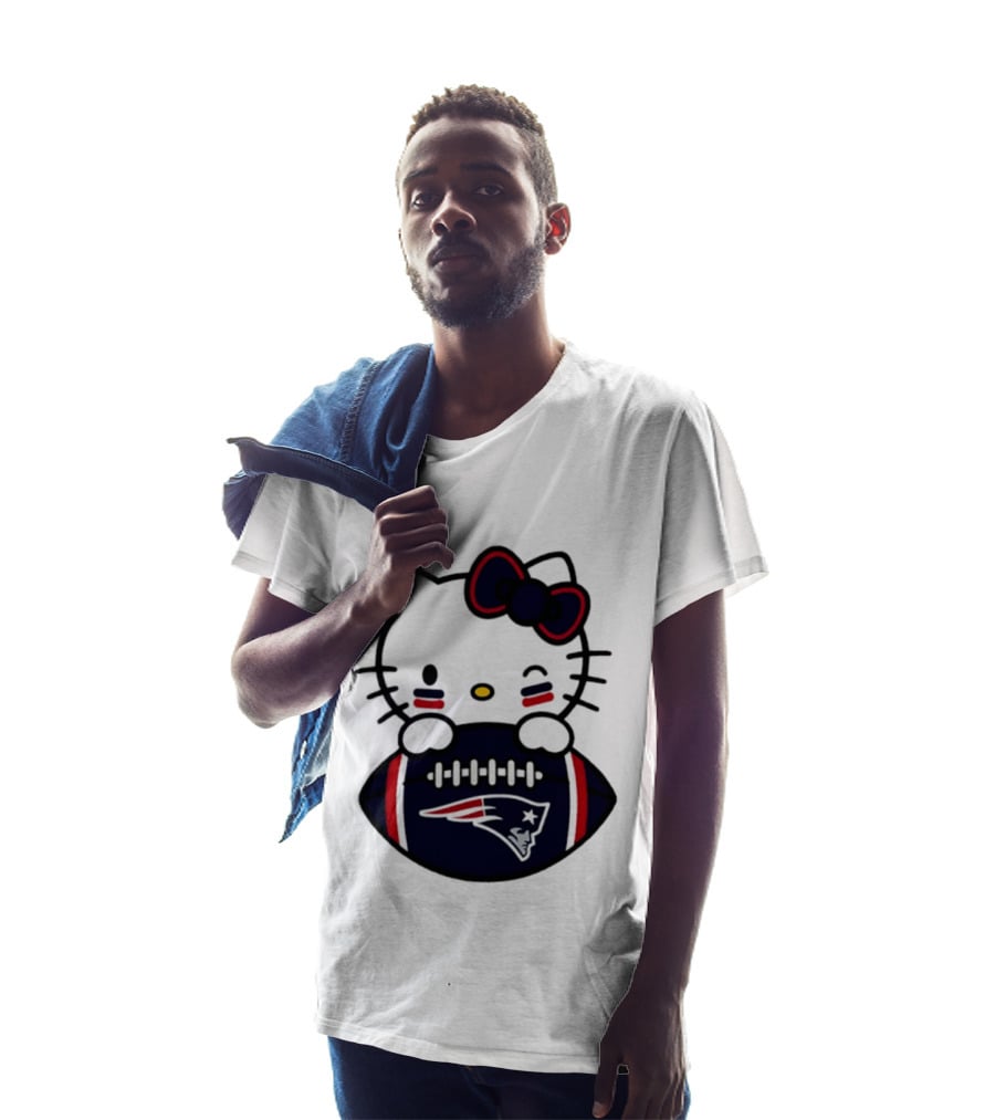 New England Patriots Hello Kitty Collaboration 2026 Football Season T-Shirt