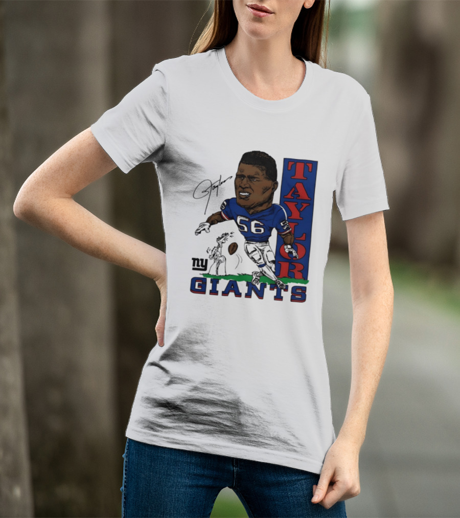New York Giants Lawrence Taylor 56 Caricature Player T-Shirt