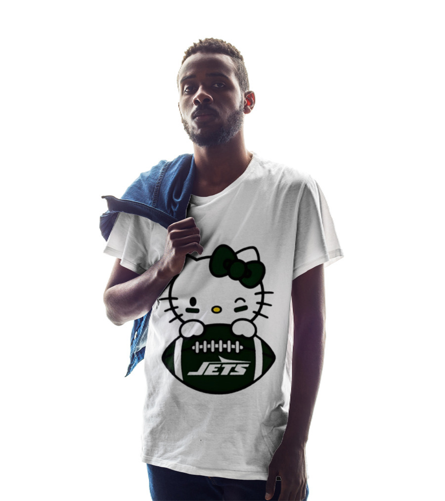 New York Jets Hello Kitty Football 2026 Season Collaboration T-Shirt