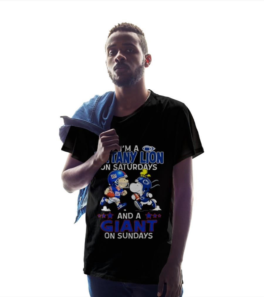 I'm A Nittany Lion On Saturdays And A Giant On Sundays Football Peanuts T-Shirt