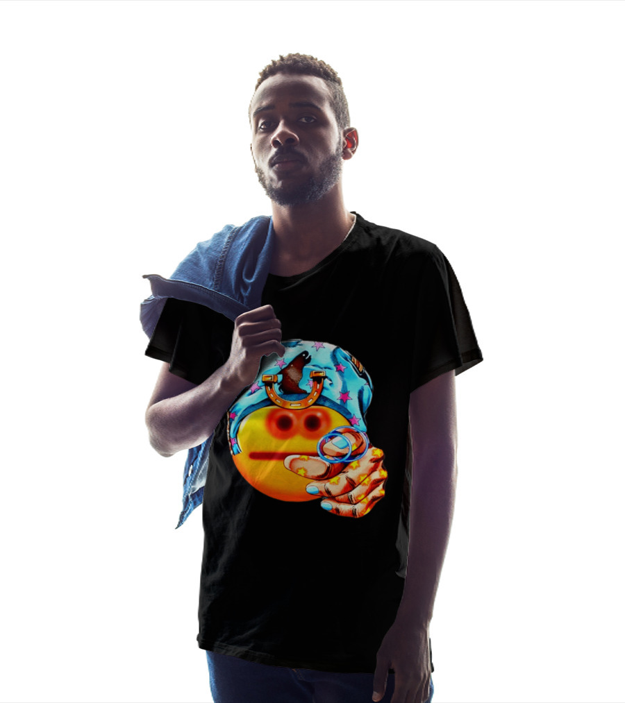 Johnny Joestar Emoji Icon With Star And Horse T-Shirt