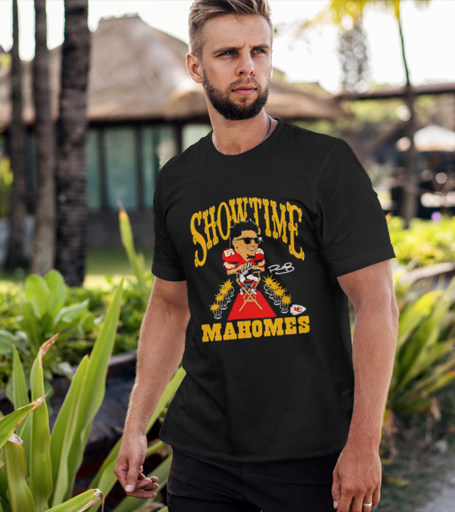 Showtime Mahomes Kansas City Chiefs Football Iconic Caricature T-Shirt