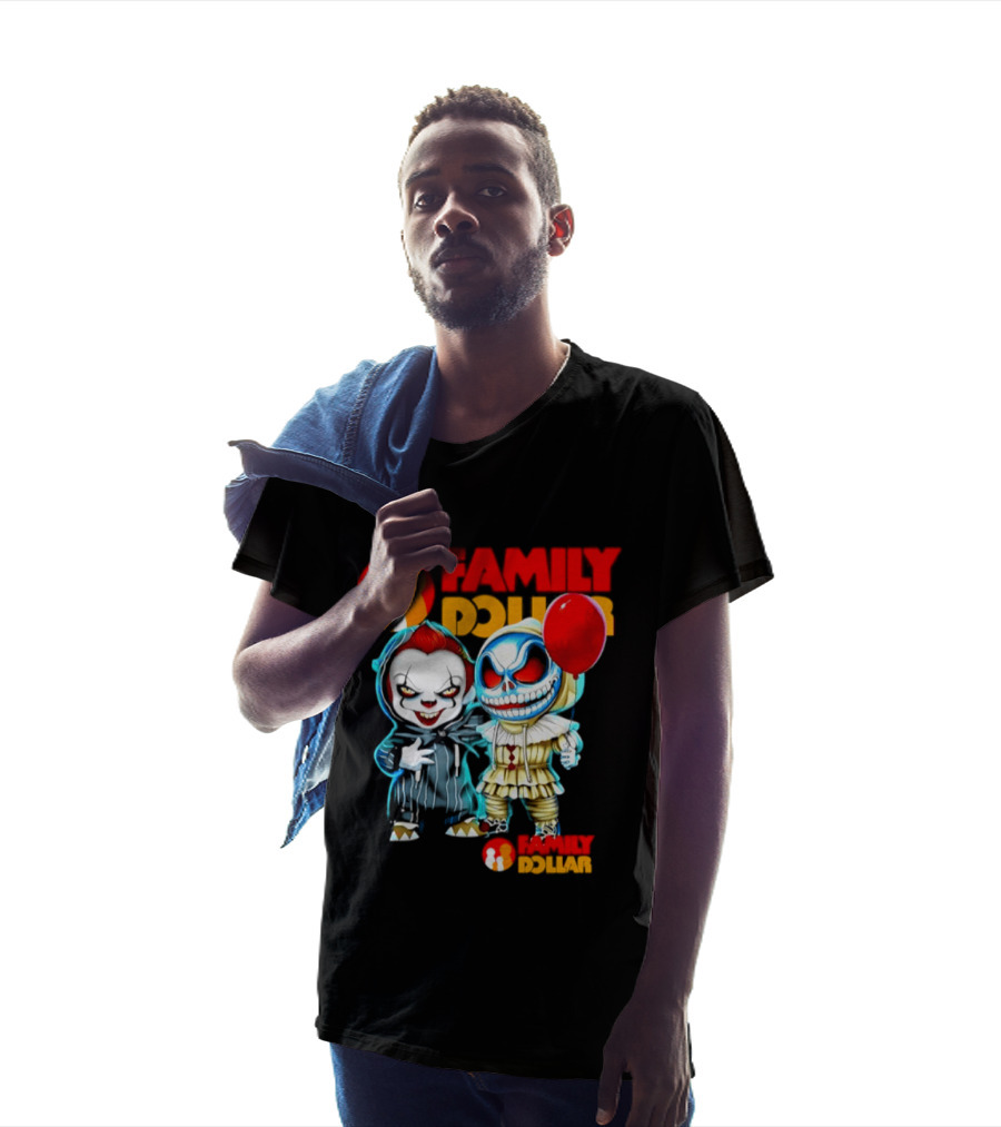 Family Dollar Pennywise Skellington 2026 Halloween Collaboration Red Balloon T-Shirt