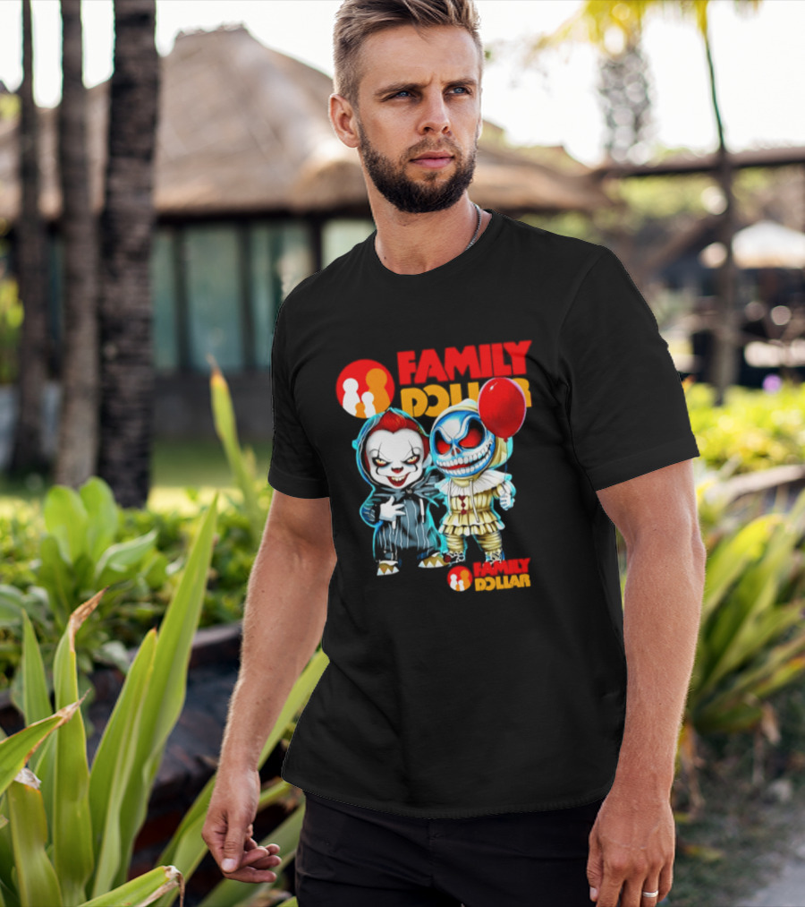 Family Dollar Pennywise Skellington 2026 Halloween Collaboration Red Balloon T-Shirt