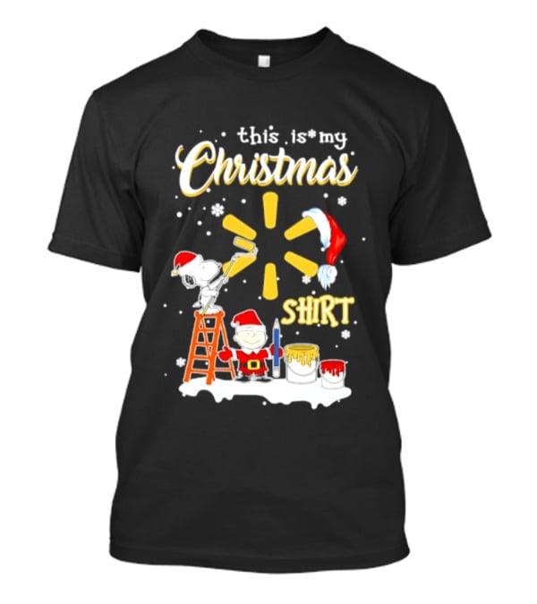 Walmart X Snoopy Woodstock Charlie Brown 2026 This Is My Christmas T-Shirt