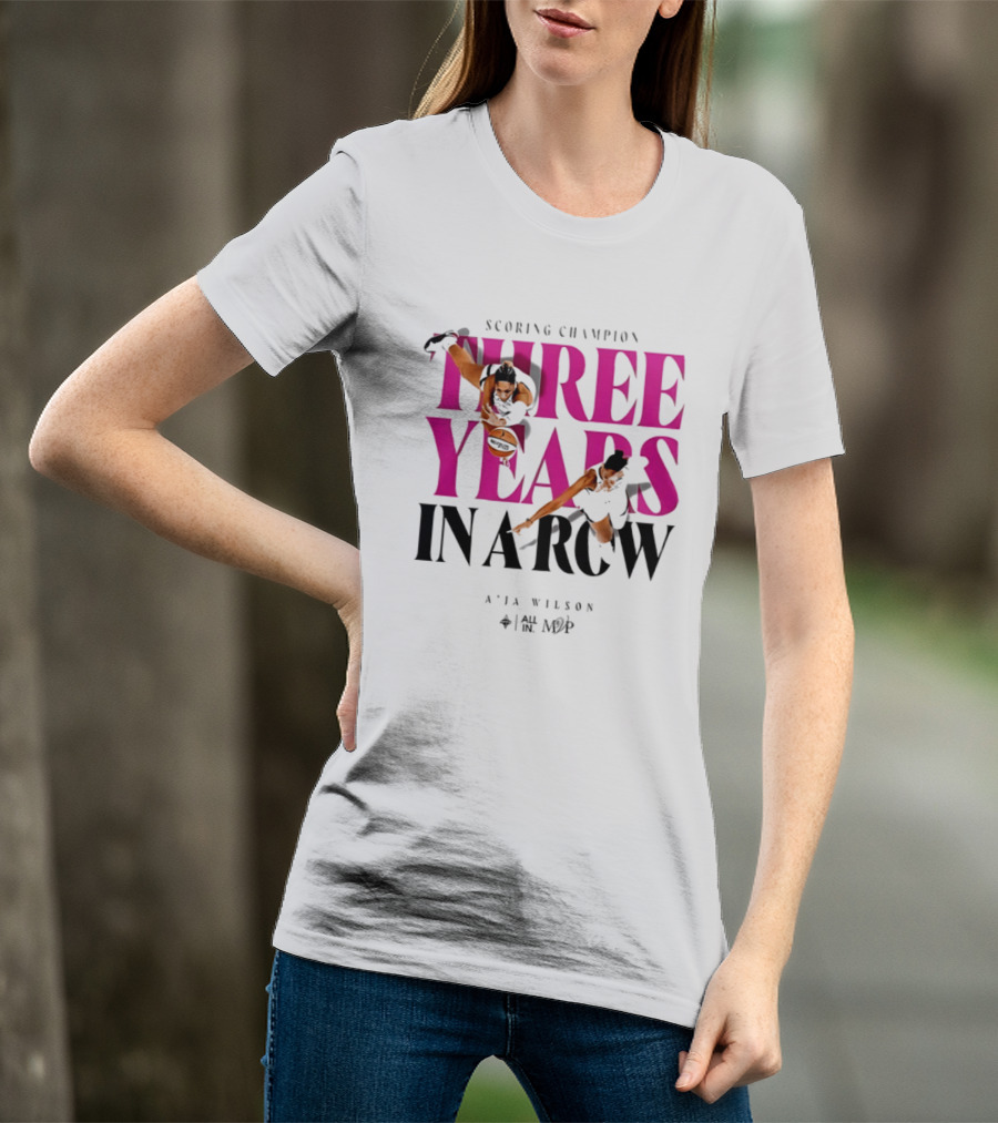 A'ja Wilson Scoring Champion Three Years In A Row MVP T-Shirt