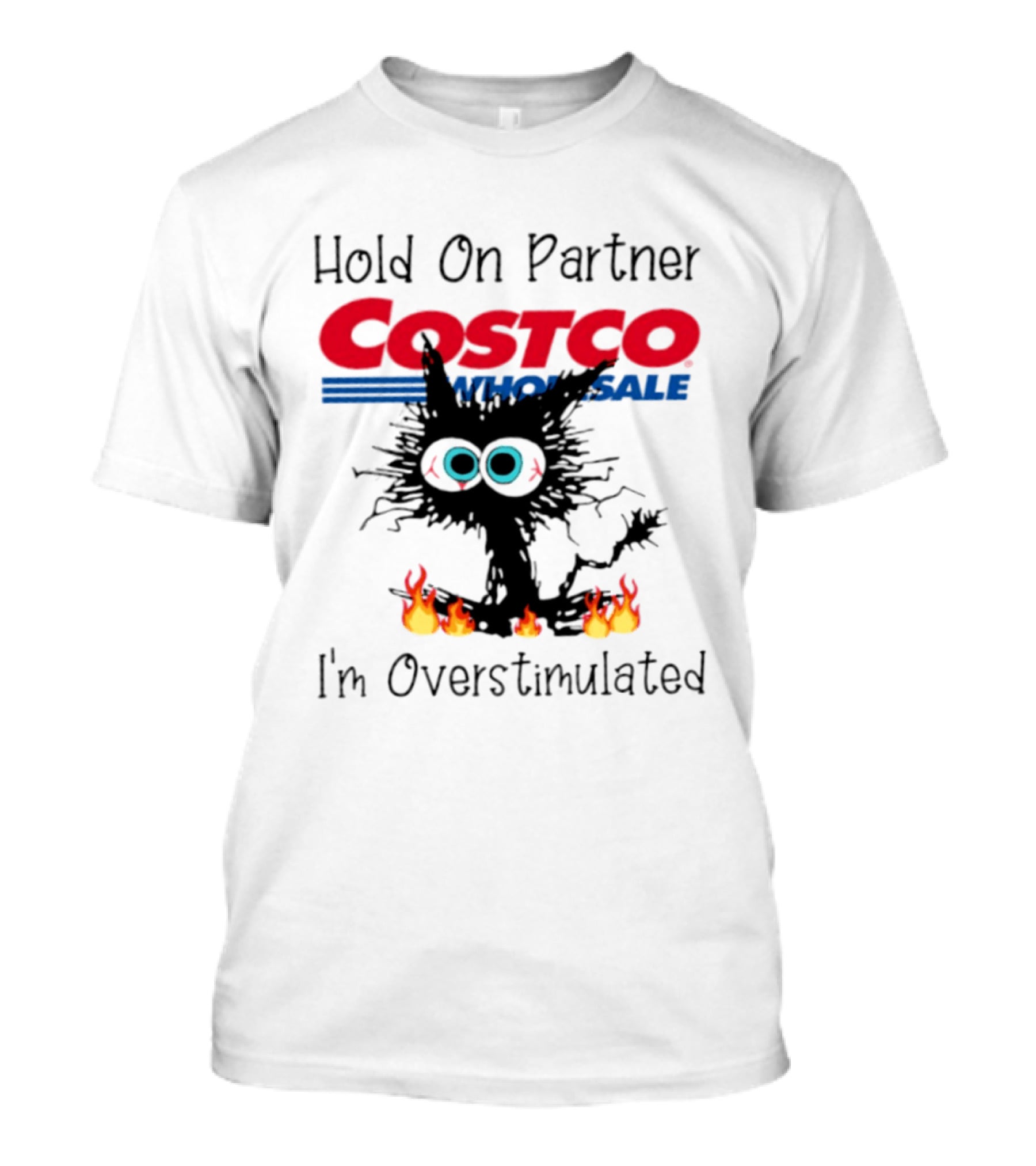 Hold On Partner Costco Wholesale Cat I'm Overstimulated 2026 T-Shirt